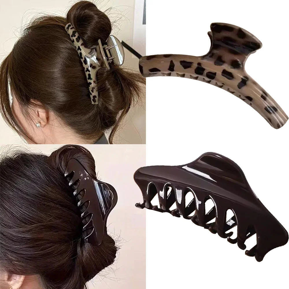 Large claw clip holding an updo