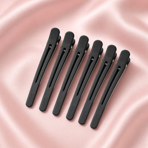 Silkora no-crease hair clips in Black, 6-pack