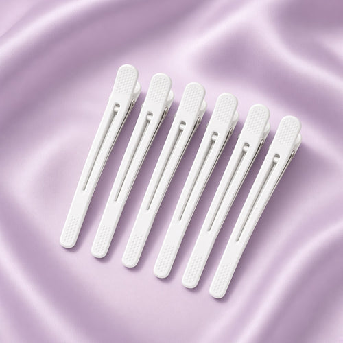 Silkora no-crease hair clips in White, 6-pack
